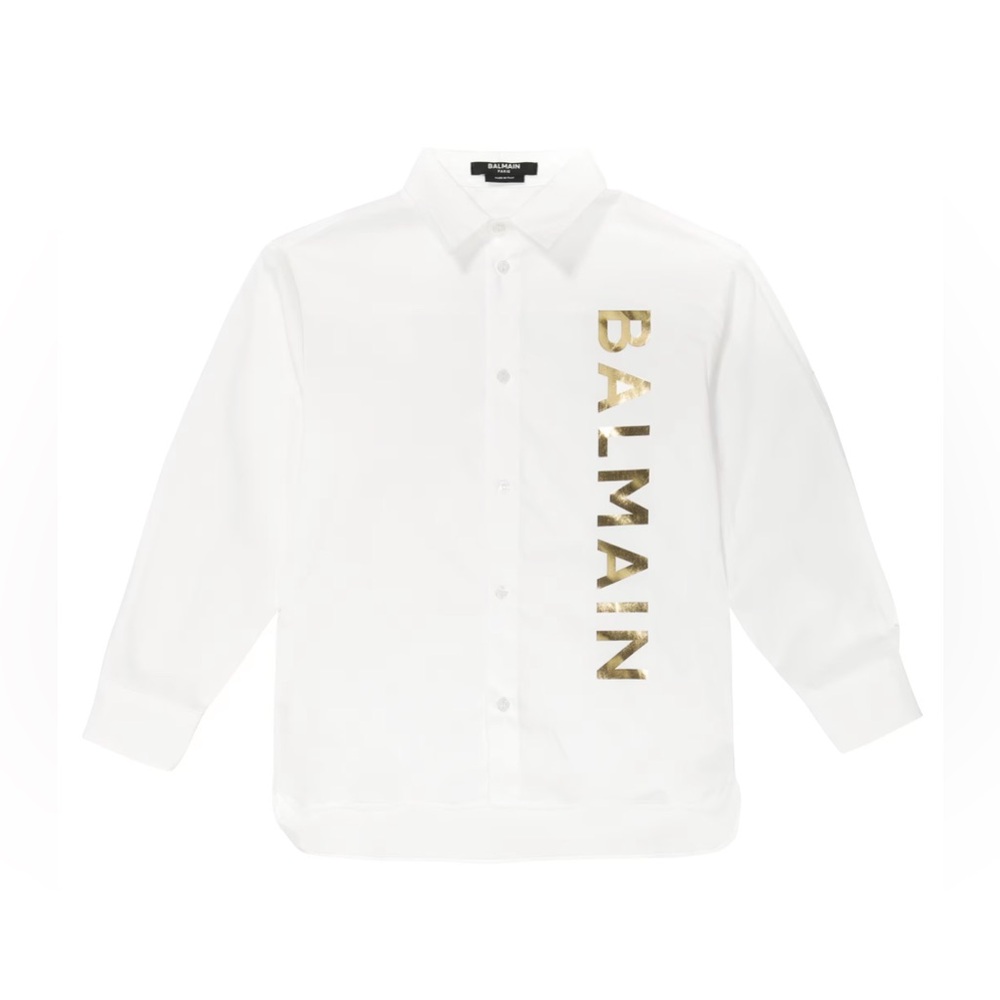 USED Balmain white button down shirt Size 12